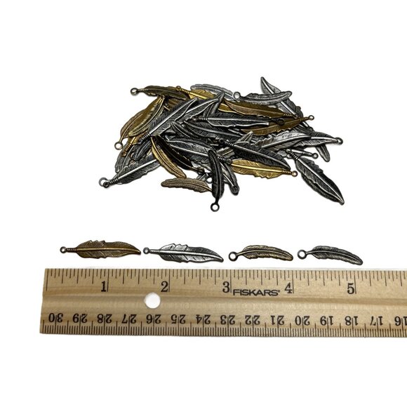 Feather Charms 70+ Pieces Craft Jewelry Making Supplies - Picture 4 of 4